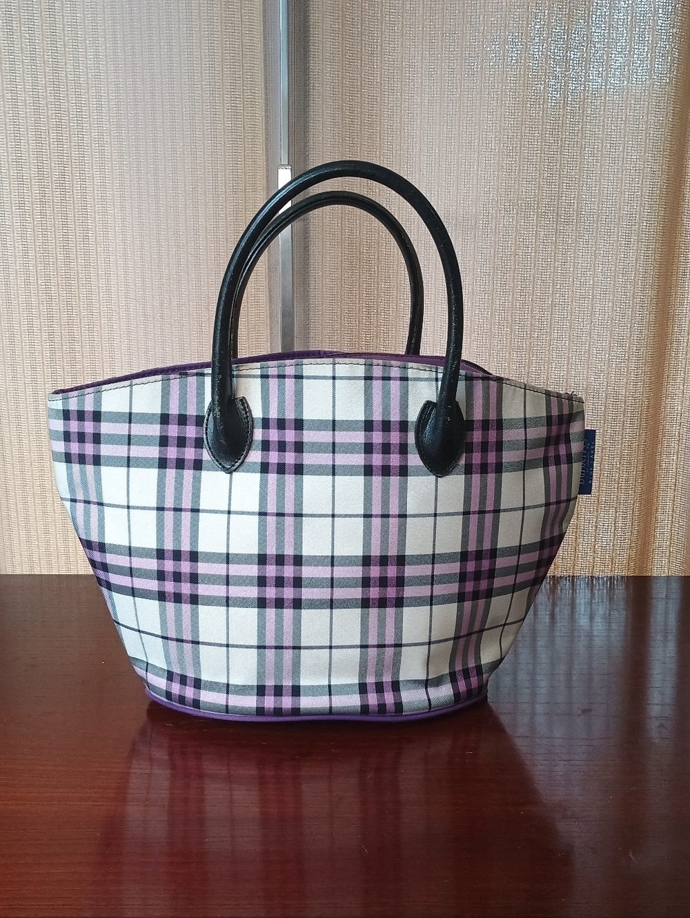 Burberry Blue Nova Check Handbag - Picture 2 of 7